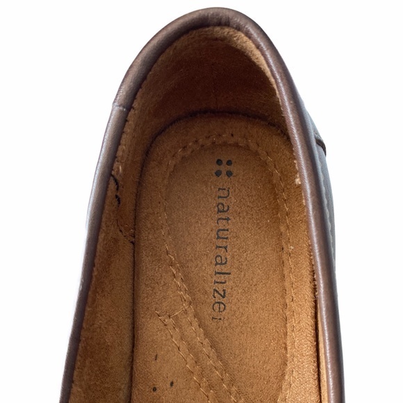 Naturalizer Brown Leather Slip On Shoes‎ Sz. 7W - Picture 6 of 8